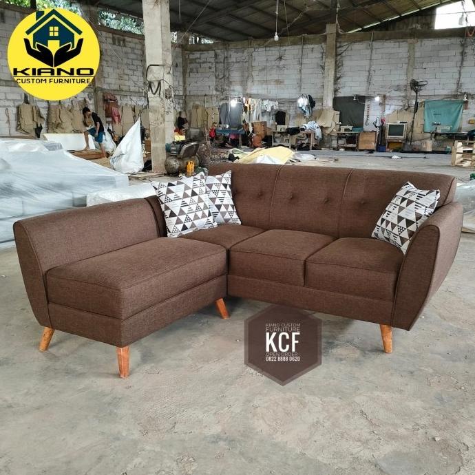 Sofa L Shape / Sofa L Santai /Sofa Sudut /Sofa L Minimalis /Sofa Retro Istanatujuh