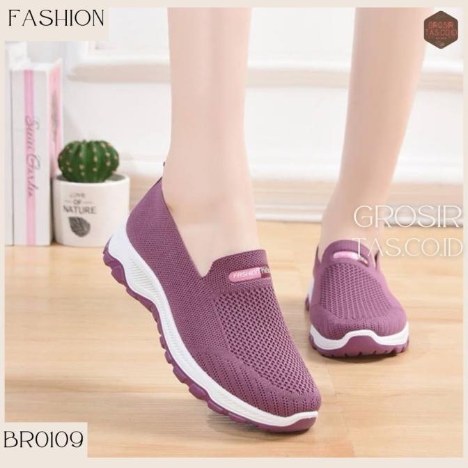 lv0109 sepatu slip on wanita import sepatu sport fashion shoes wanita