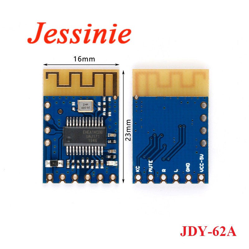 ❤2pcs JDY-62 JDY-62A BLE Audio Module Stereo Audio Dual Channel High Low Level Board Module For Ardu
