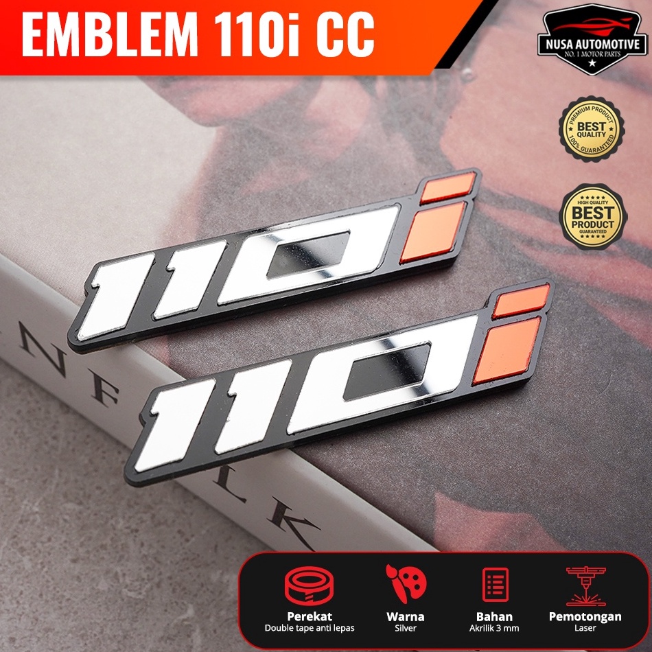 ➮Ltu 2PCS EMBLEM CC KECIL MOTOR UNIVERSAL VARIO BEAT NMAX ADV 110/110I/125/125i/155/155i/160/250 EMB