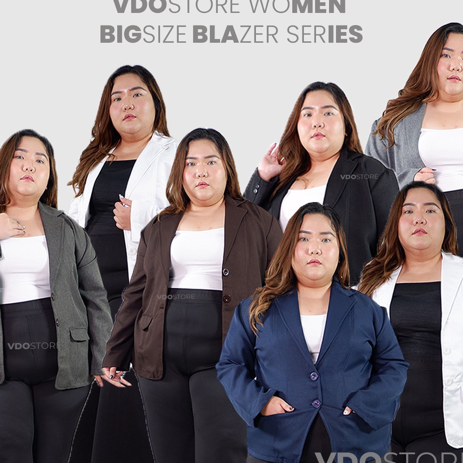 Promo BLAZER JUMBO WANITA PREMIUM - LD 110 118 120 124 - 4XL 5XL 6XL -  ATASAN KERJA JAS KANTOR JUMB