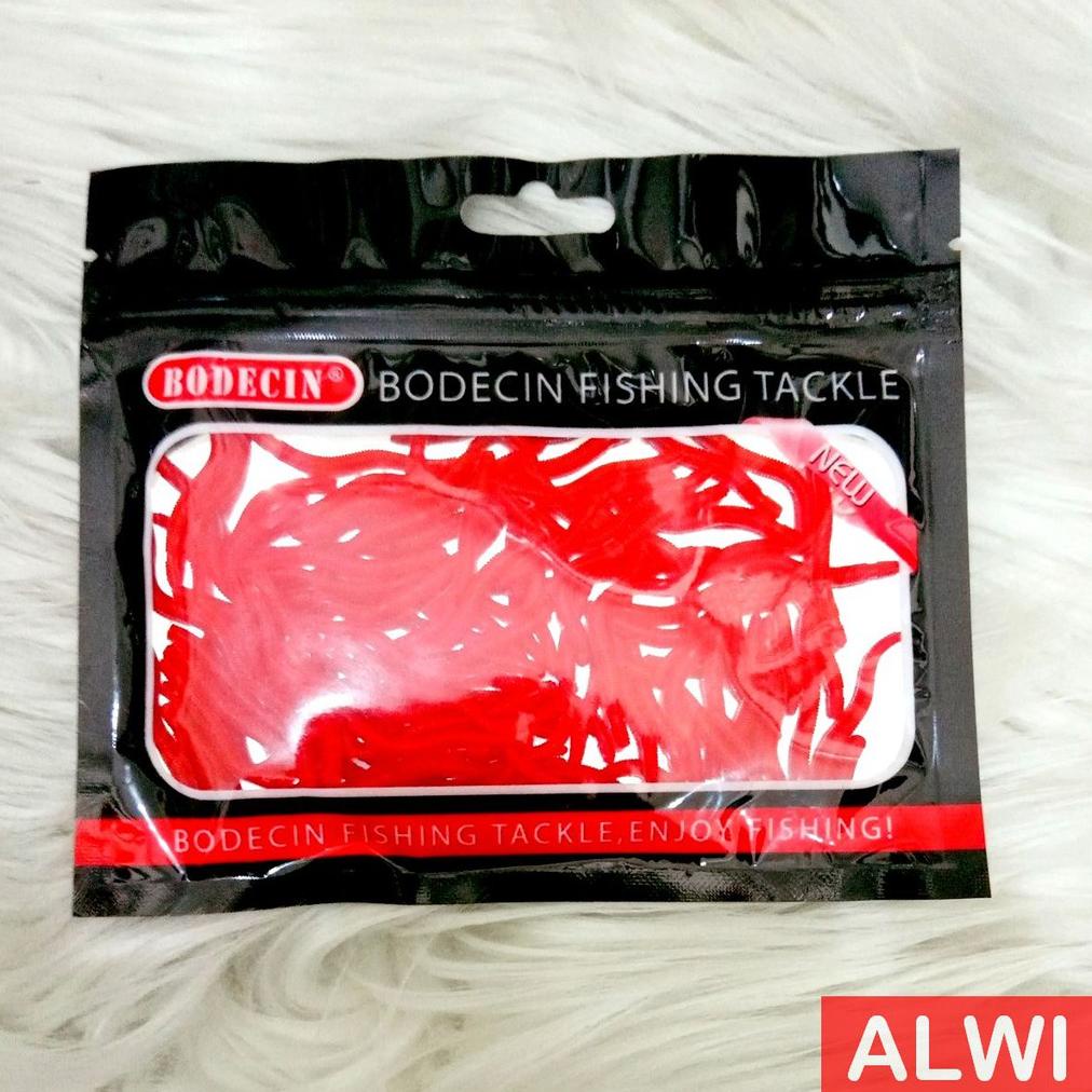 Terbaru 100Pcs Umpan Pancing Mainan Cacing Laut Merah
