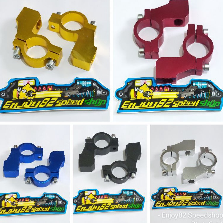 ・MhT Harga Sepasang Breket Spion Bracket Dudukan Spion Kiri kanan Cnc Universal Drat 14 Honda baut K