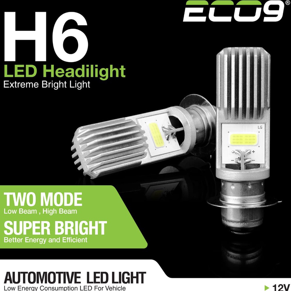 ・ Er LAMPU DEPAN LED 9NINE LUMINOS MOTOR BEBEK MATIC BEAT VARIO MIO XEON H6 ✢ ✎