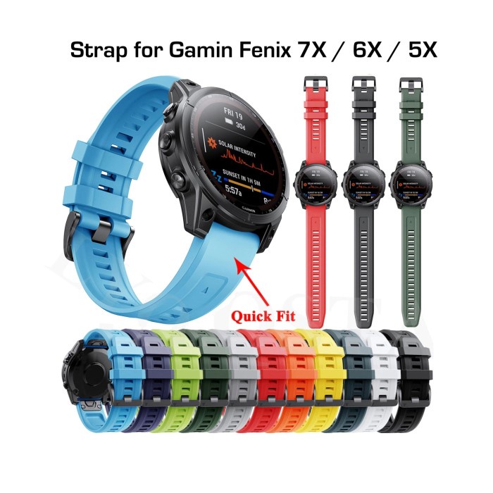 READY ORIGINAL Strap for Garmin Fenix 7X / Fenix 6X / Fenix 5X - Tali jam sport ASLI