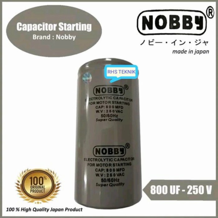 Kapasitor Starting Nobby 800Uf 250V Ori