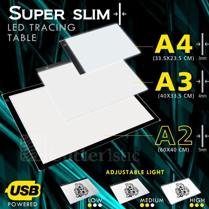 

New Sale Tracing Board Led A4 A3, Papan Jiplak Light Pad Gambar Drawing Original