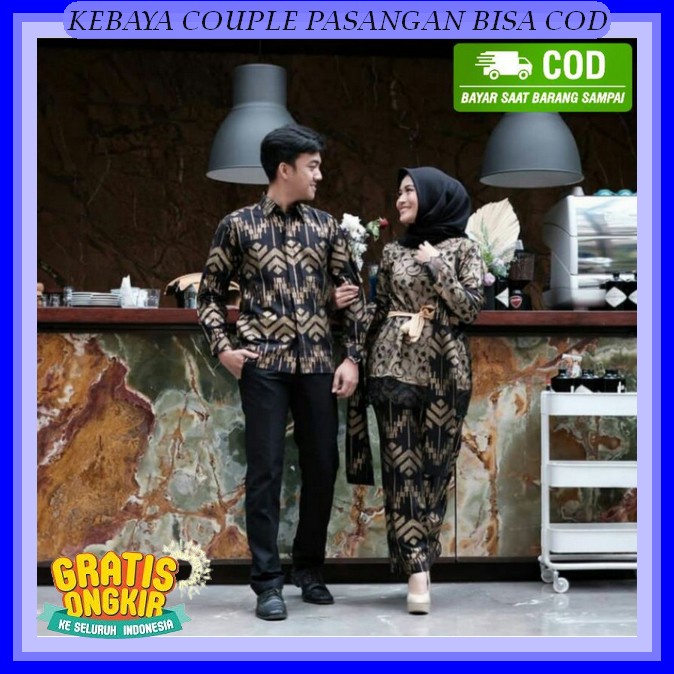 Baju Kondangan Wanita Kekinian Cuple Batik Brukat Baju Kebaya Couple Pasangan Kekinian 2023 1 Set Pa