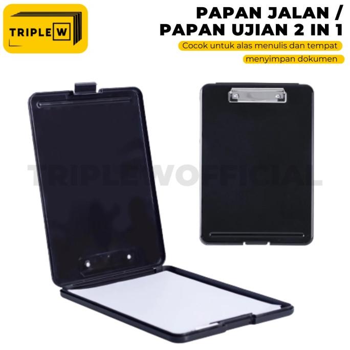 

Triple W 2 in 1 Clipboard + Storage Alas Papan Ujian Jalan Tulis Clip