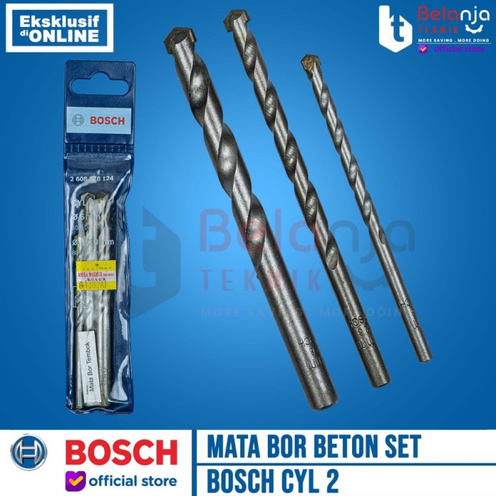 Bosch Bor Tembok Baterai Cordless GSB 185 LI 18V + Mata Bor CYL-2 3Pcs keren