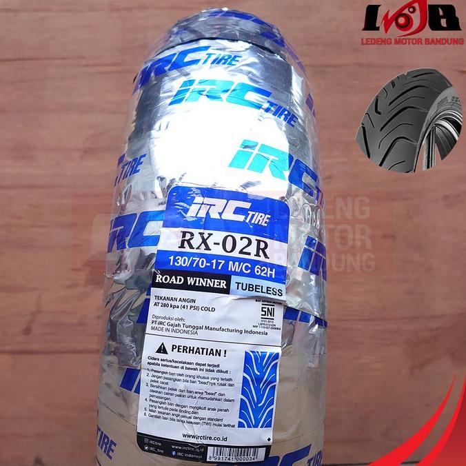 IRC RX02R 130/70-17 Road Winner Ban Luar Tubeless Belakang Motor Sport