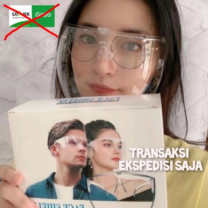 Ready  face shield acrylic blocc full face akrilik/ face shield nagita