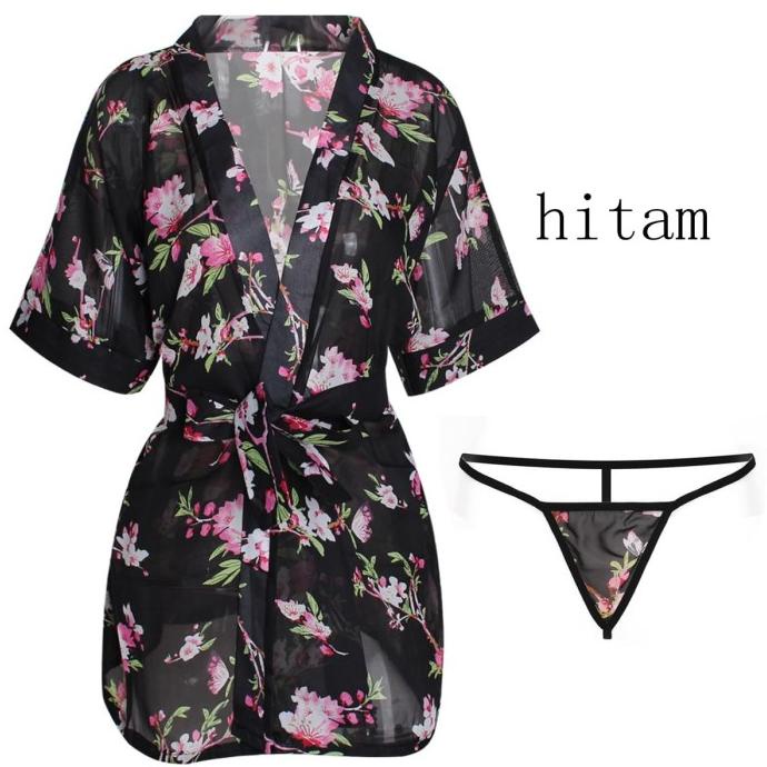 Baju Tidur Kimono Lingerie Piyama Bikini G String A187-2