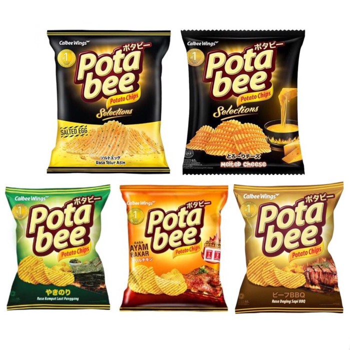 

POTTABEE SNACK 57GR/ 68GR POTATO CHIPS ALL VARIANT