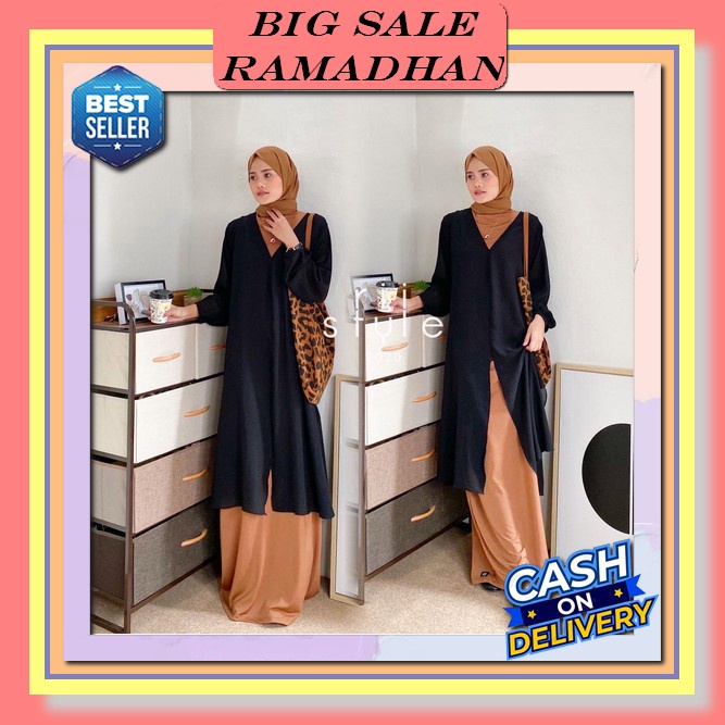 Atasan Wanita Muslim Terbaru 2023 Baju Tunik Wanita Kekinian Kemeja Tunik Remaja Baju Syarii Remaja 