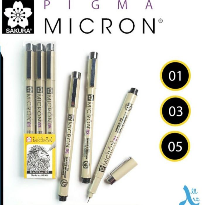 

Terlaris Sakura Pigma Micron Black Set 3