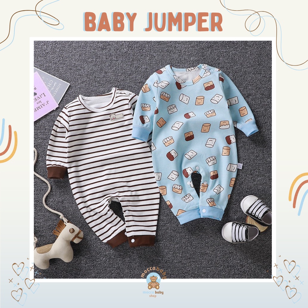 MBSS JUMPER BAYI PANJANG IMPORT 0-6 bulan / romper bayi baju bayi jumper lucu bayi 100% import A1