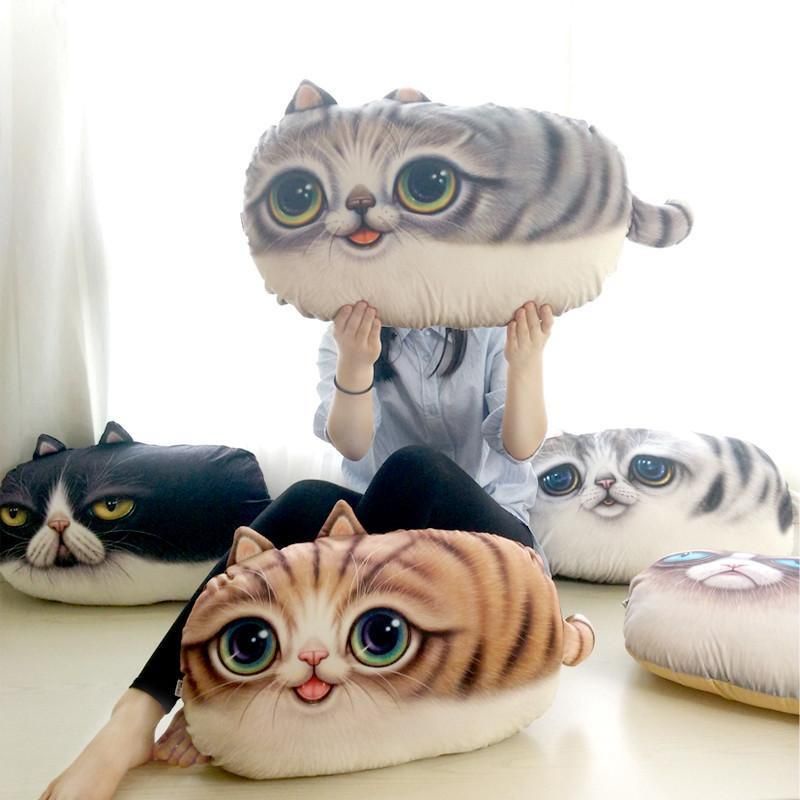 Boneka Bantal Tidur Sofa Karakter Kucing Cat Pillow Plushies Lucu Imut Berbahan Halus Lembut Ukuran XL