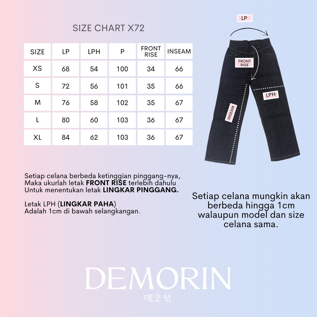 DEMORIN - Loose Jeans Celana Panjang Wanita Highwaist Straight Jeans Kekinian - X72 ZEYA