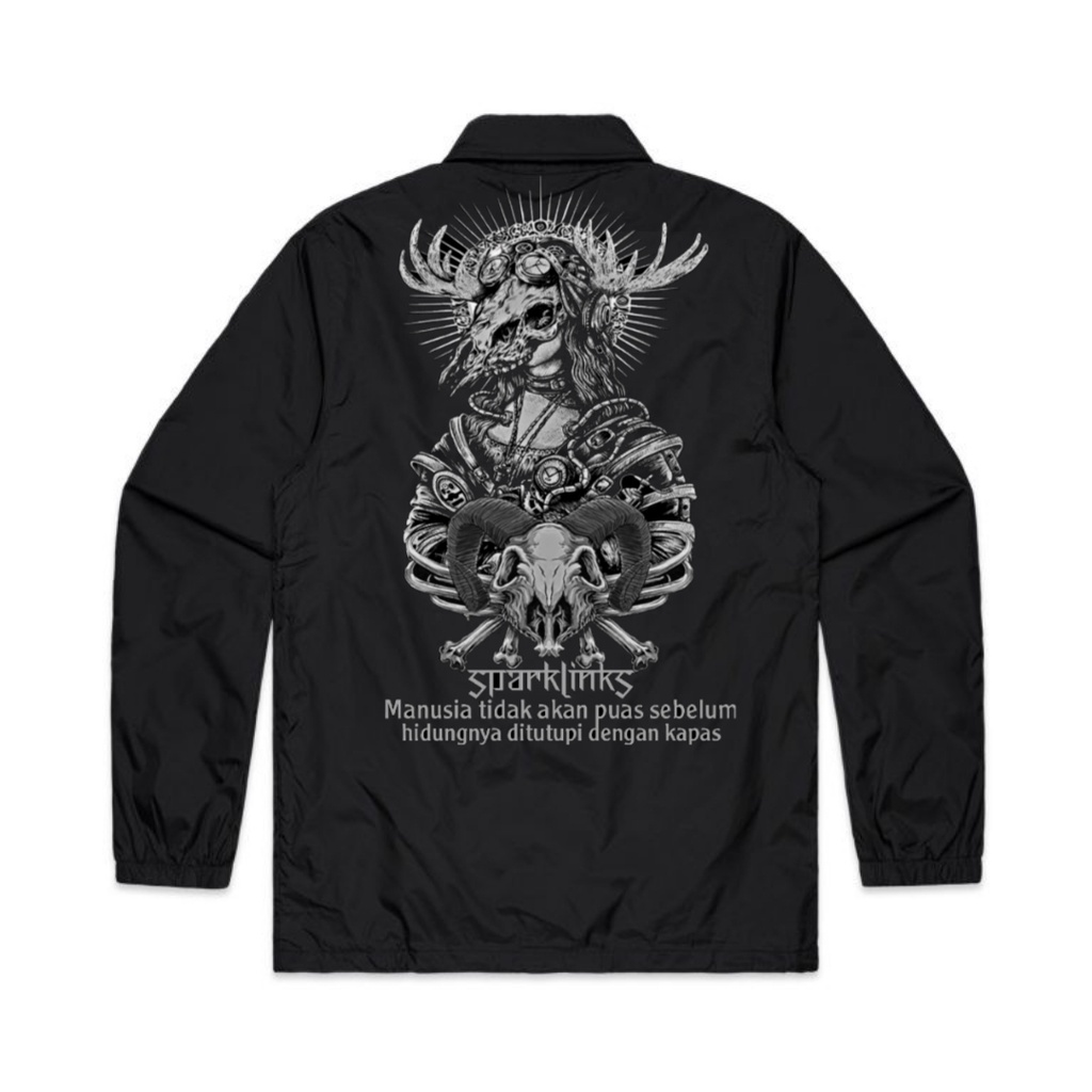 Sparklinks Coach Jacket Satanic Dark Quotes Hitam Keren