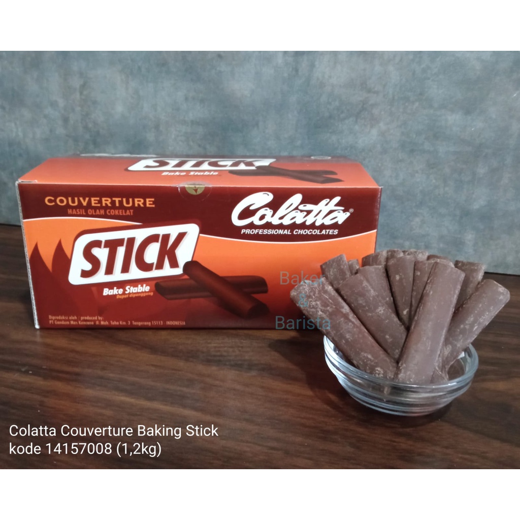 

Colatta Stick Chocolate Couverture Bake Stable Repack 120 gr / 1,2 KG