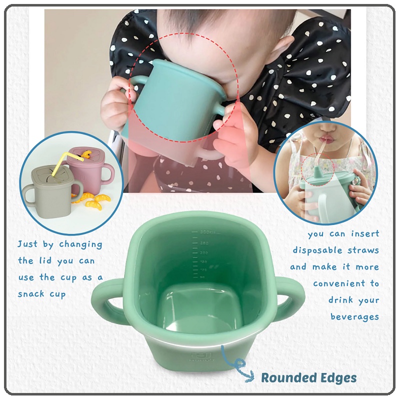 Modui Bear Spout Cup With Snack Lid | Gelas Anak