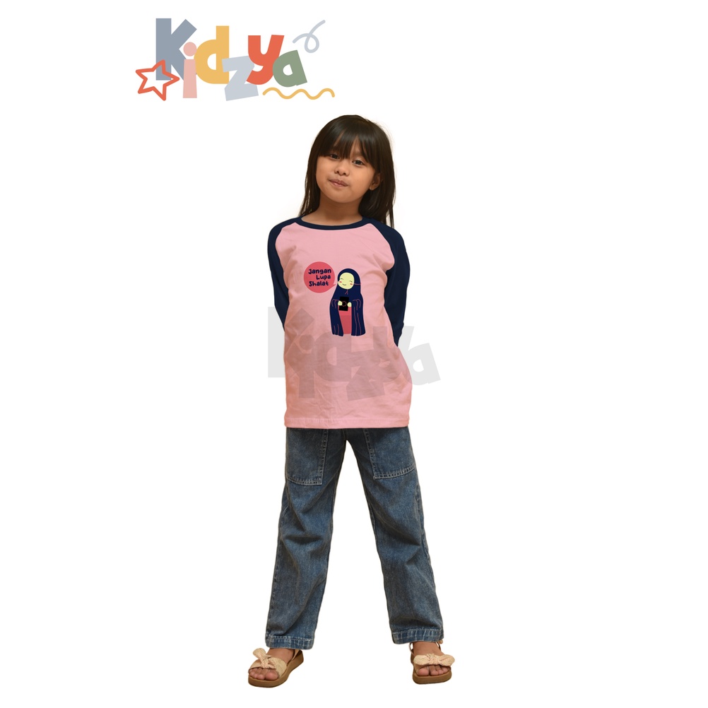 Baju Kaos Raglan Anak Muslim Panjang UNISEX - Jangan Lupa Shalat - KIDZYA