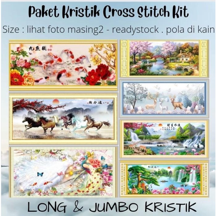 Terlaris Paket Kristik Jumbo Besar Diy Cross Stitch Jahit- Kristik Ukuran Besar