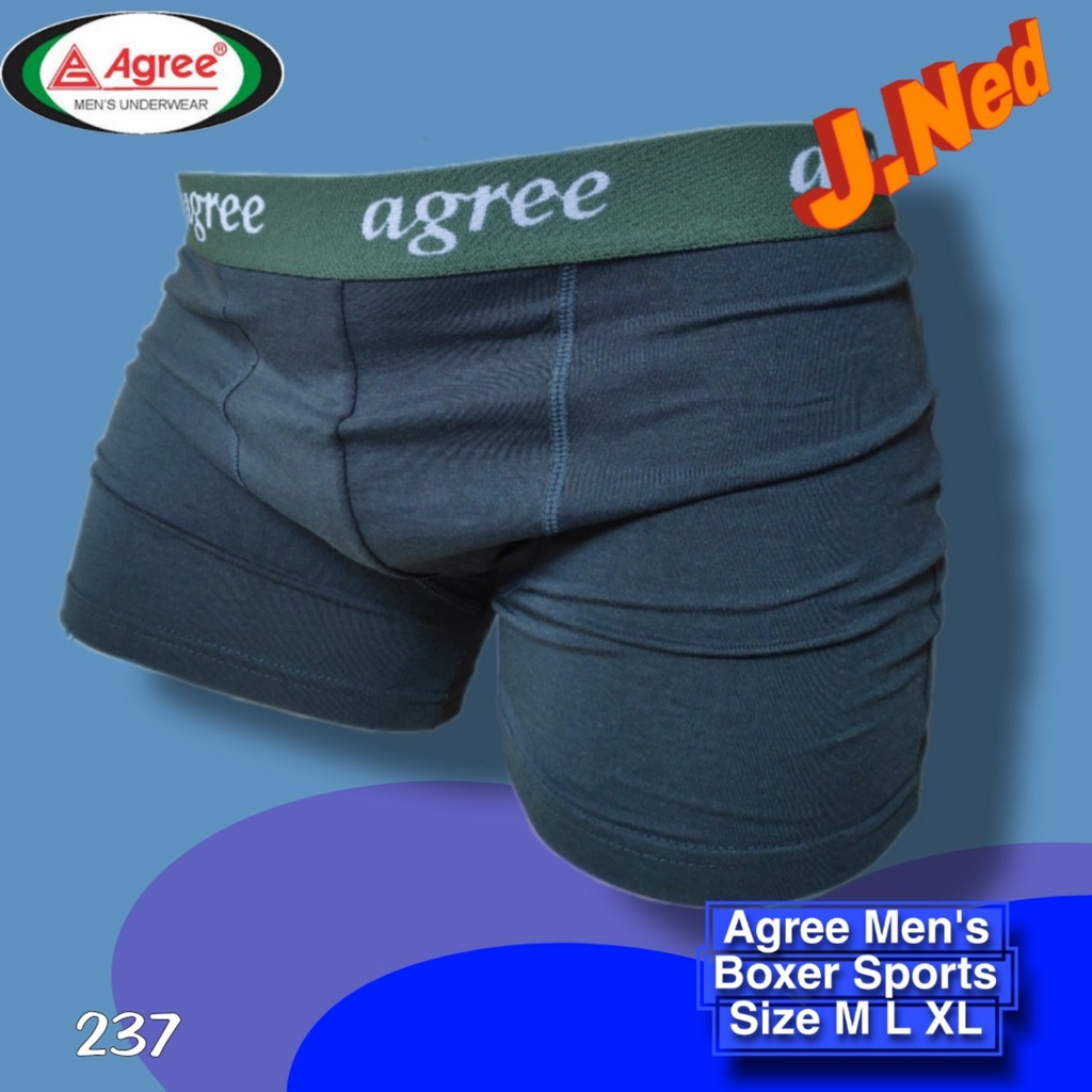 J237 (HARGA PER POTONG) CELANA DALAM BOXER PRIA AGREE SIZE M - XL