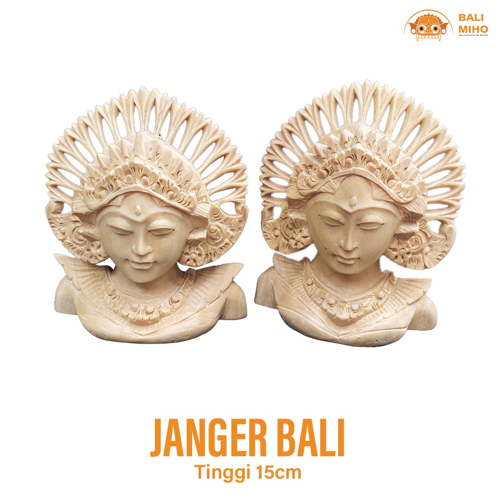 Patung Janger Bali 15 cm - Patung Kayu Bali - Patung Penari Bali - Patung Wanita Bali - Patung Kecak