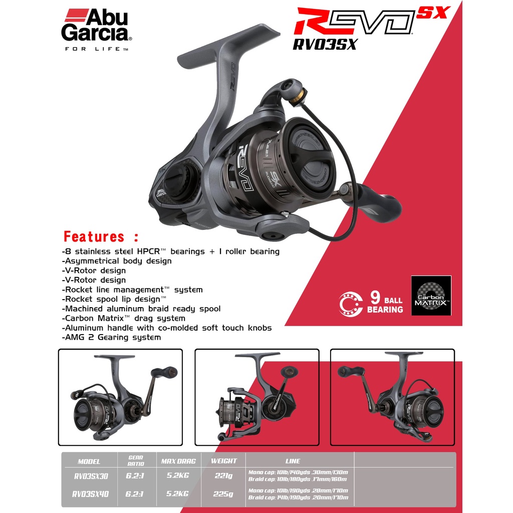 Reel pancing spinning Abu Garcia Revo3 SX