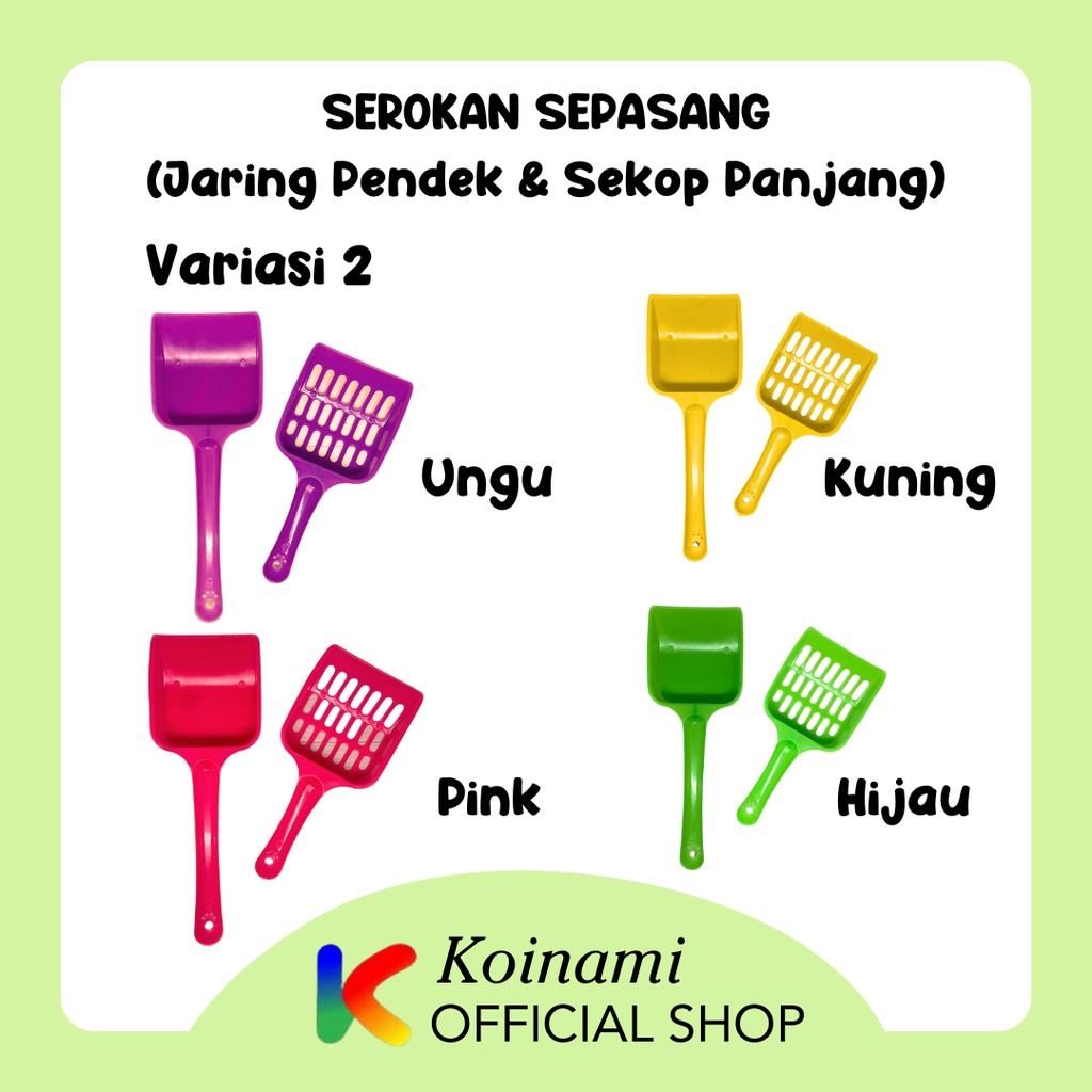 Sepasang serokan Pasir Kucing / cat litter / serokan kotoran kucing