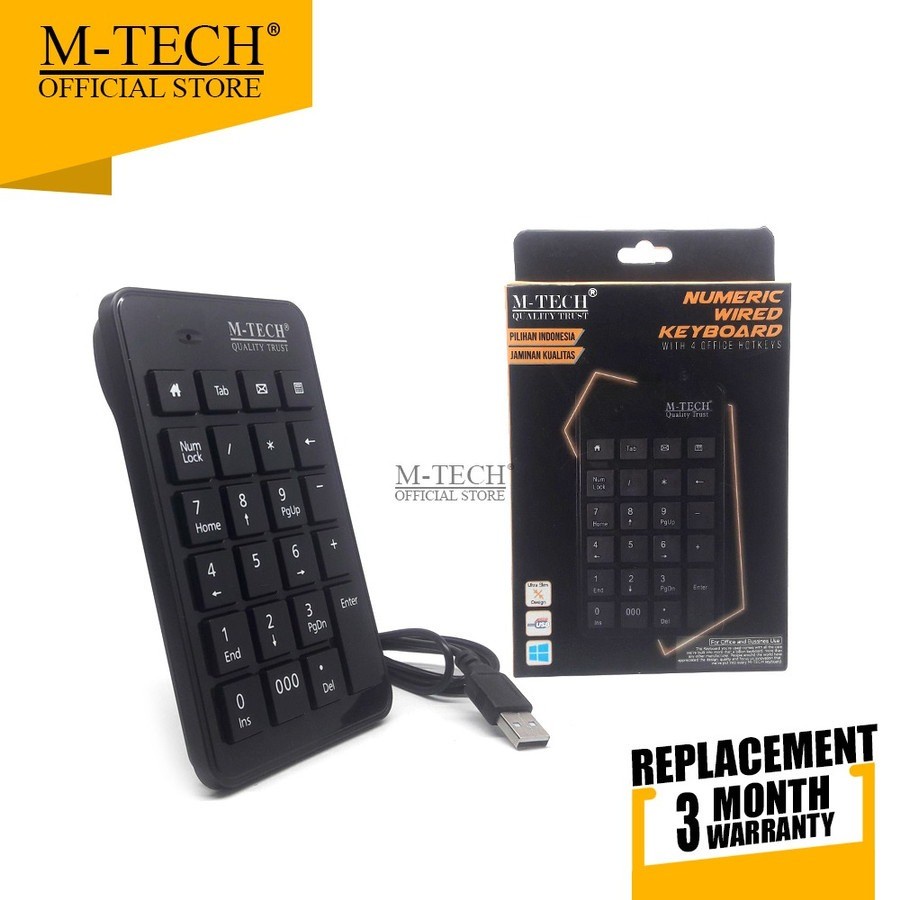 M-Tech Numerik Keyboard Numpad Keypad Garansi Resmi