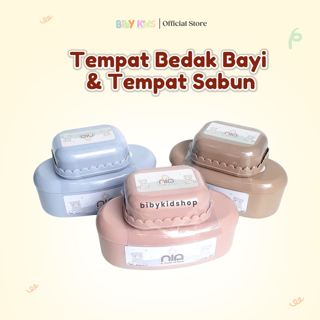 Set Tempat Bedak dan Sabun Bayi Lengkap Murah Anti Pecah Perlengkapan Bayi Baru Lahir