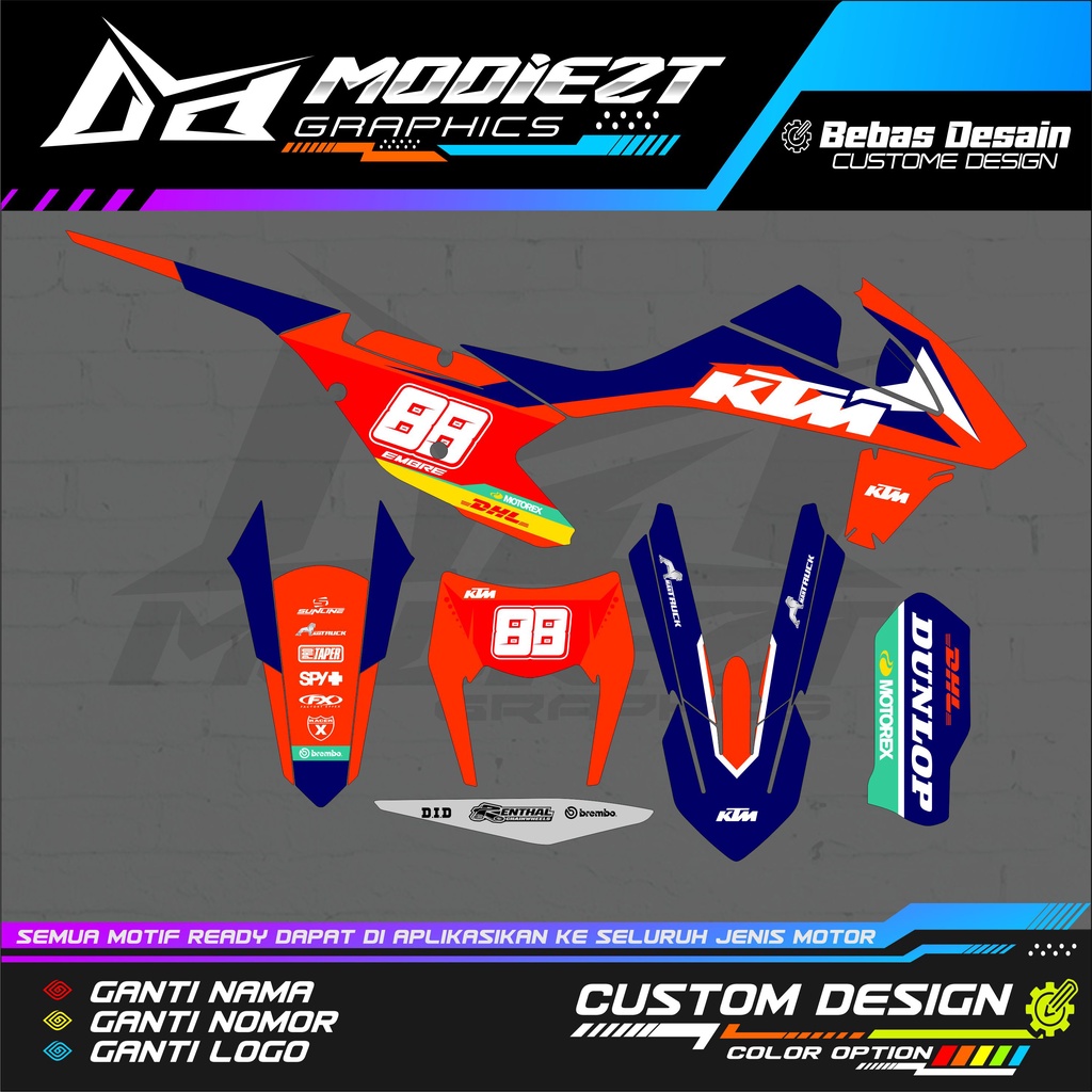 DECAL KTM 250 2015 - 2017/KTM SIXDAY STRIPING KTM 250 STRIPING FUL BODY
