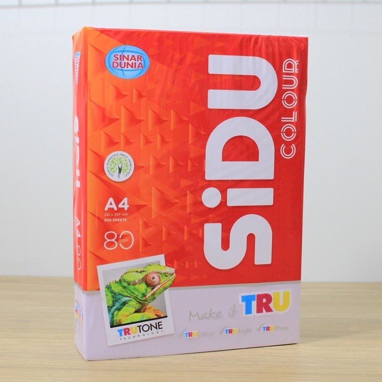 

mh Kertas HVS Warna A4 80 Gr SIDU Per Rim Isi Lbr