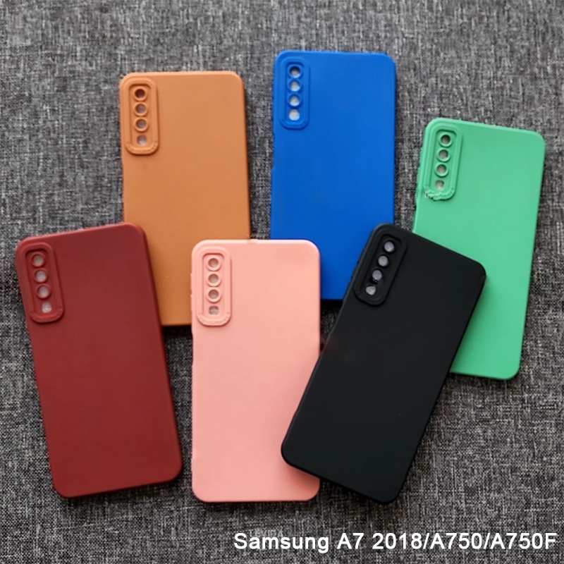 Softcase Samsung A7 2018 Samsung A750 Samsung A750F Case 3D Pro Camera Gel Silika Casing