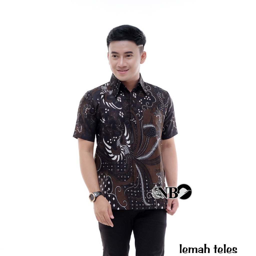 Hem Batik Pria Lengan Pendek - Baju Batik Pria Lengan Pendek M L XL XXL