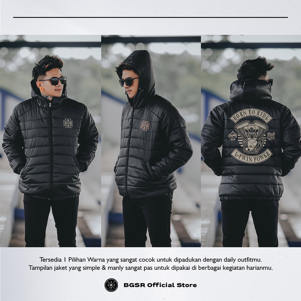 Jaket Pria Puffer Choppers Jacket Tebal Sunmori Motor Touring