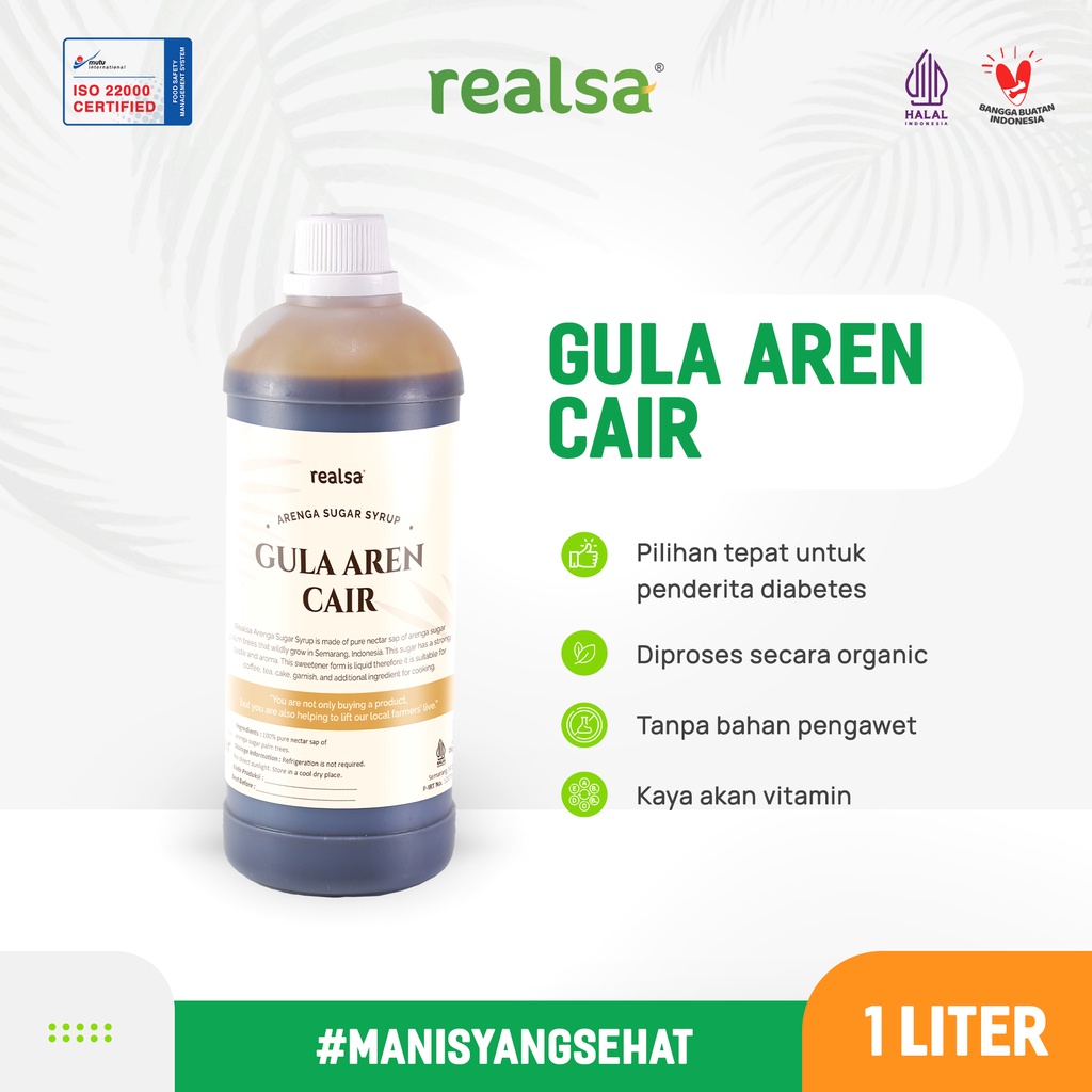 

Gula Aren Cair (Liquid) / Arenga Sugar Syrup Natural 1L REALSA