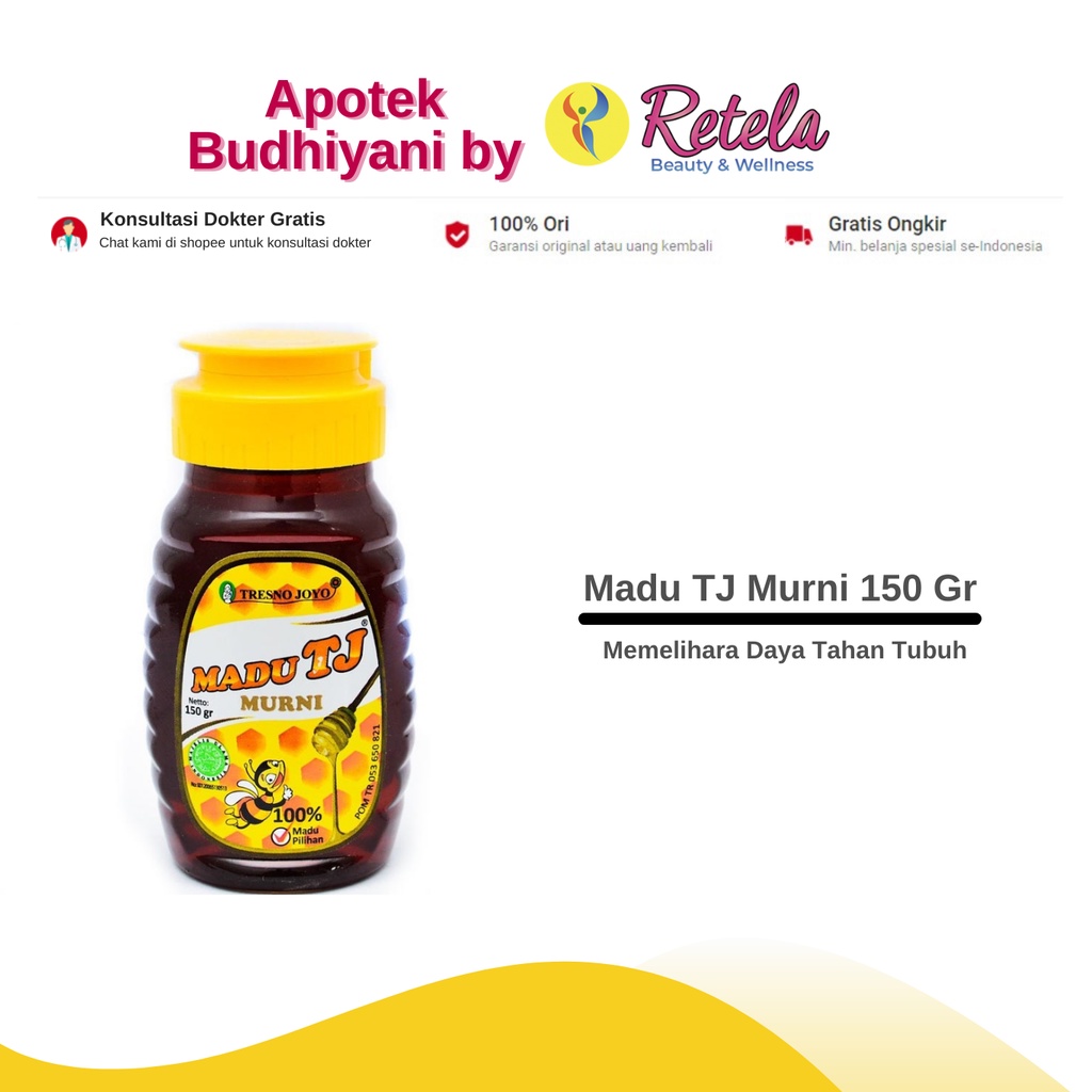 

Madu TJ Murni 150 Gr / Memelihara Daya Tahan Tubuh