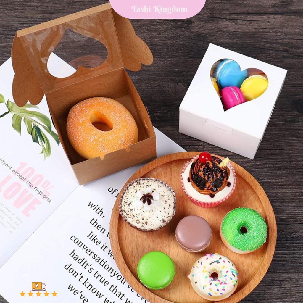 

Kotak Cupcake Kotak Kemasan Kue box kue 10x10 Mika Jendela Kotak roti