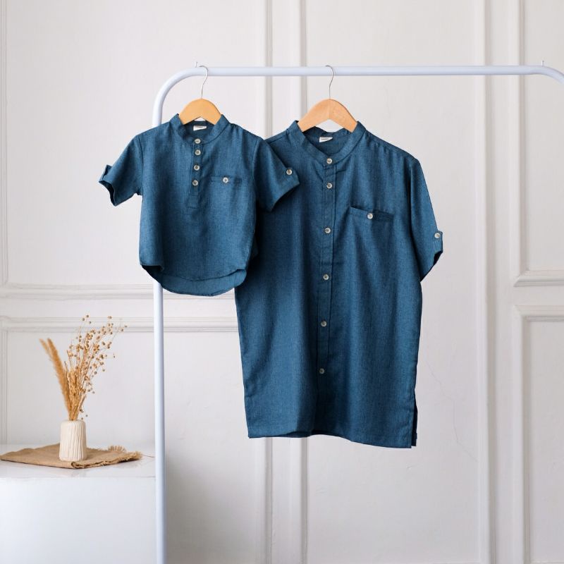 (TURQUOISE)BAJU KOKO COUPLE ANAK, DEWASA & AYAH. READYSTOCK, TIDAK PO