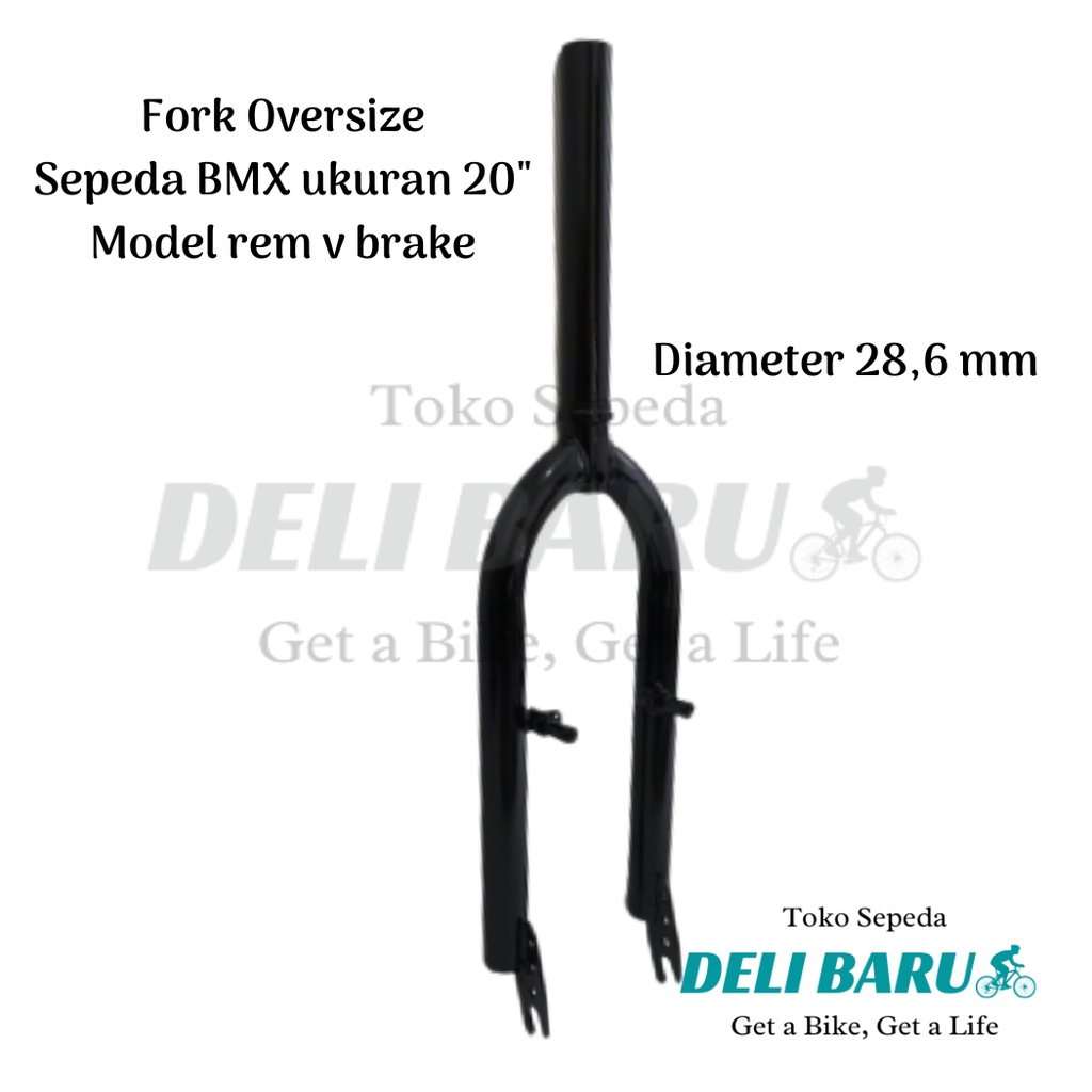 Fork Oversize tanpa drat garpu besi OS 28.6 model pivot sepeda BMX ukuran 20&quot;