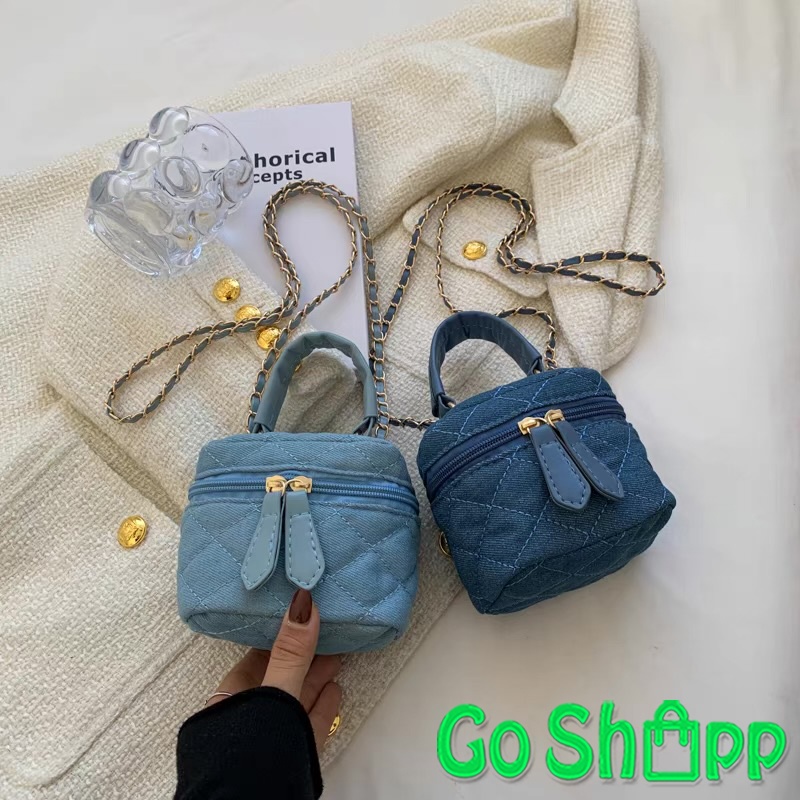 Tas Selempang Bahu Wanita Mini Jeans Import Fashion Korea Terbaru - Sling Bag Wanita Lucu Kekinian TB08