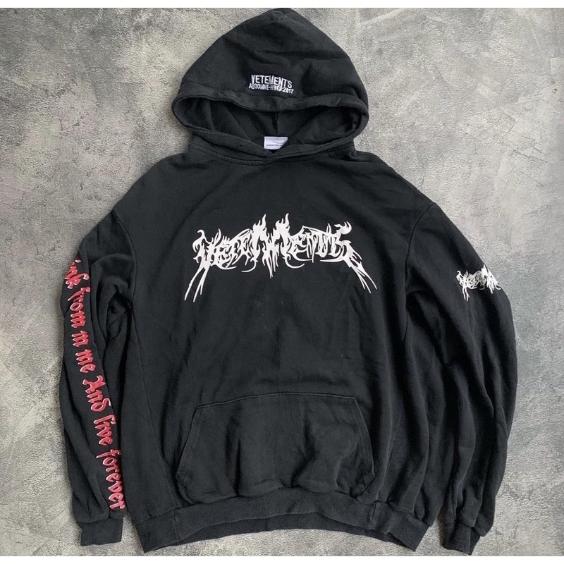 VETEMENTS Hoodie, Total Fucking Darkness