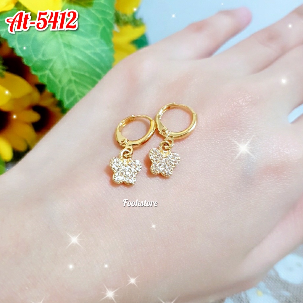 ANTING CLIP ANAK &amp; ABG MOTIF KUPU-KUPU/AT-5412