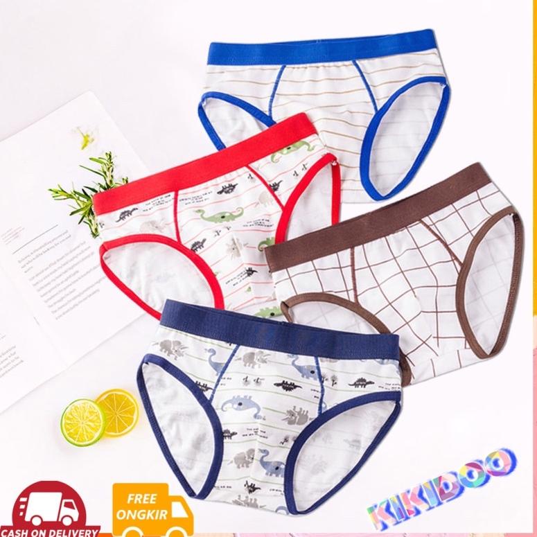 Terbaruϟday Kikidoo Celana Dalam Sempak Anak Cowok Katun Cd Anak Laki Laki Katun Premium Brief BAL39