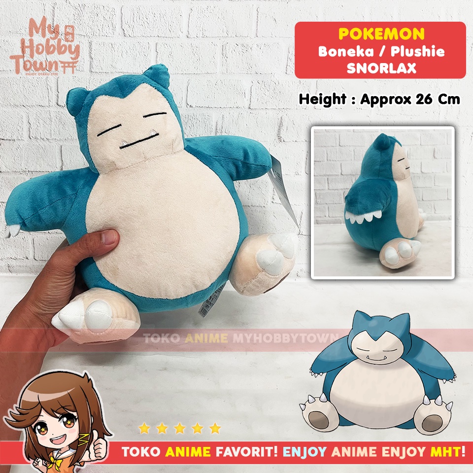 Boneka Anime Karakter Pokemon Snorlax Pocket Monster Plushie Doll