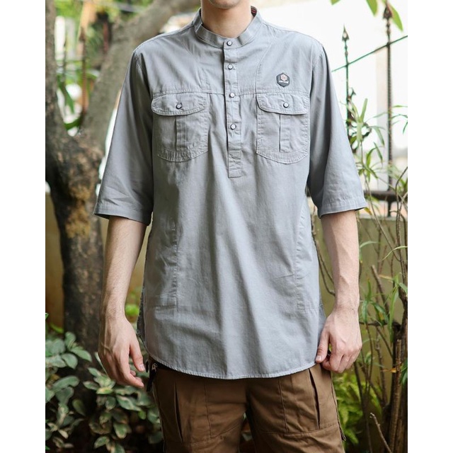 Koko kurta outdoor dewasa Assyauqie lengan 3/4 bahan twil